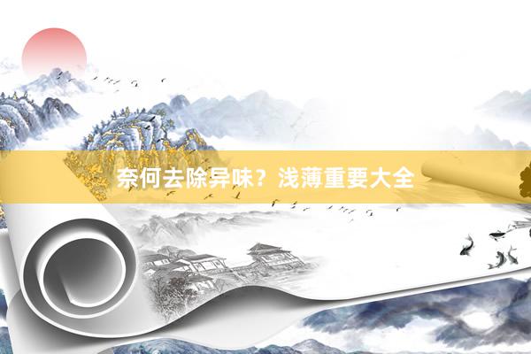 奈何去除异味？浅薄重要大全
